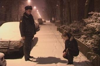 В Калининграде полиция нашла злоумышленника по следам на снегу